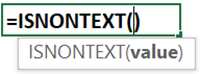 ISNONTEXT function