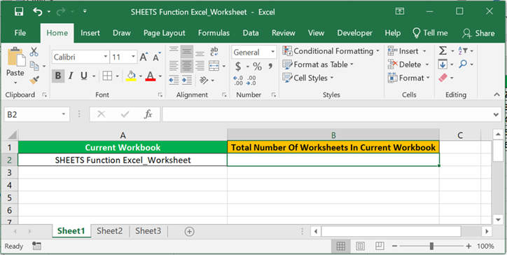 Sheets Function in Excel Intro