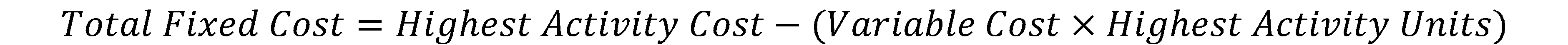 High-Low Method Calculation - Step 2a