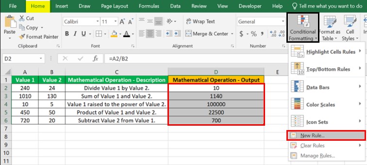 Isformula Function - Example 1 - Step 1