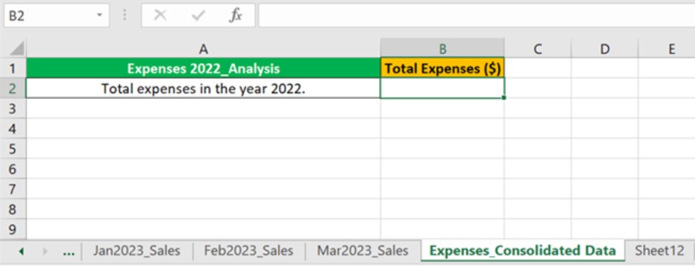 Sheets Function Excel - Example 3 - intro