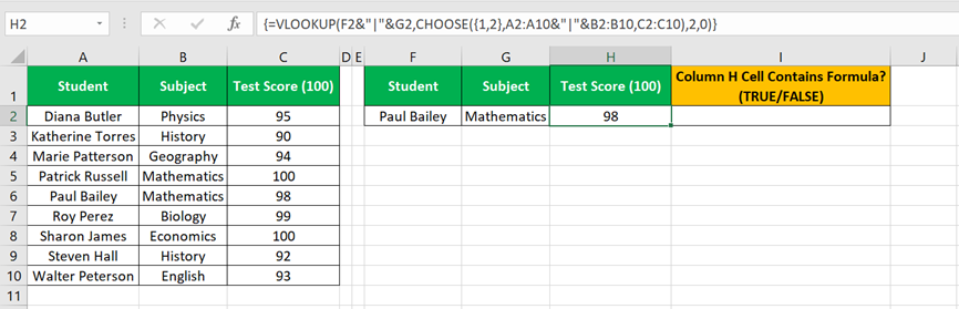 Isformula Function - Example 2